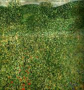 Gustav Klimt blommande falt oil